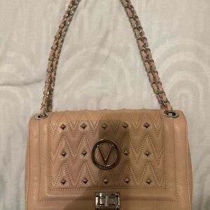 Valentino Garavani Beige Quilted Crossbody Bag